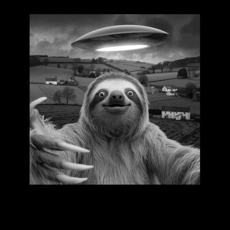 Alien Encounter Sloth Selfie