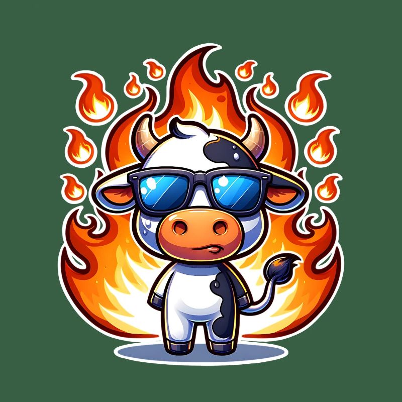 Flammes du feu de vache