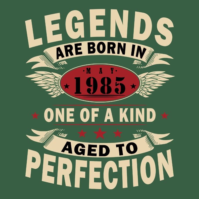 40th Birthday Legend May Vintage 1985