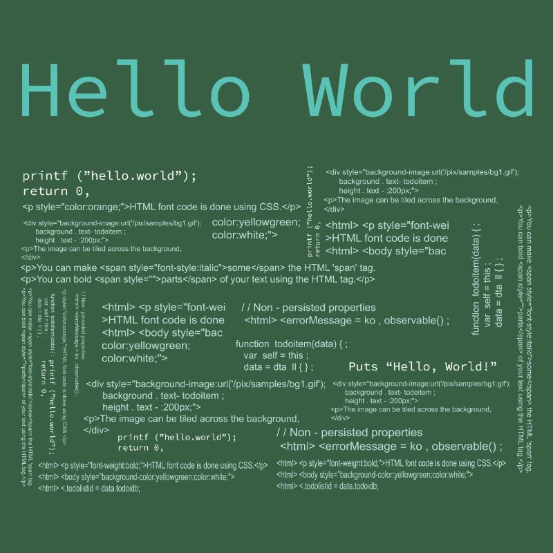 Hello World - Computer Pr... Programmeur & Nerd
