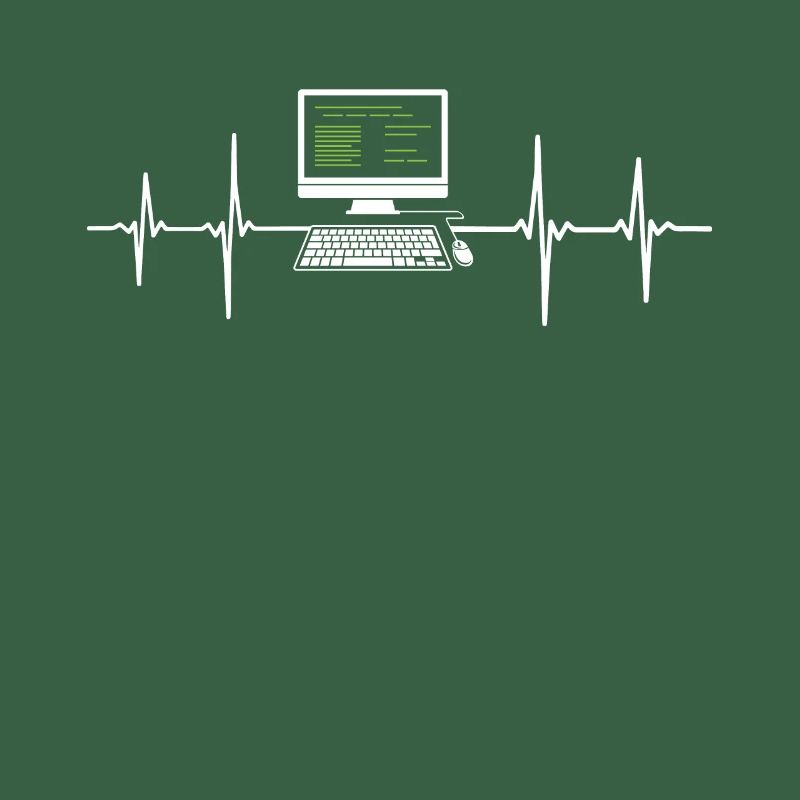 Programmierer EKG Herzschlag Computer Desktop