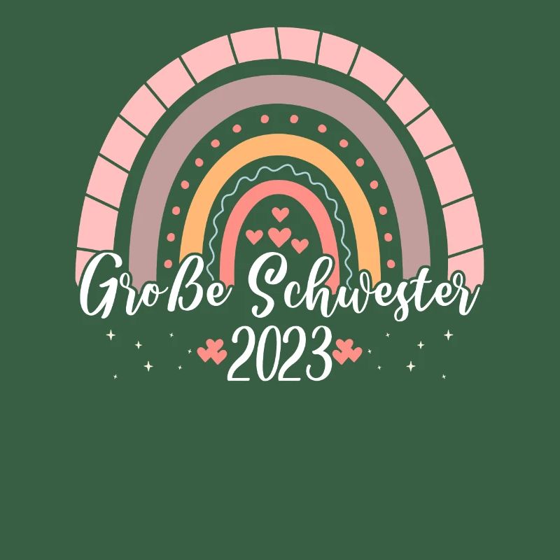 Große Schwester 2023 Boho Regenbogen Mädchen