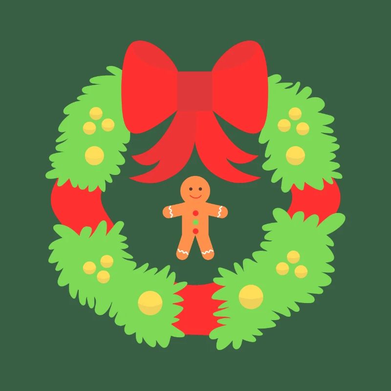 Weihnachtskranz der Lebkuchenfreude