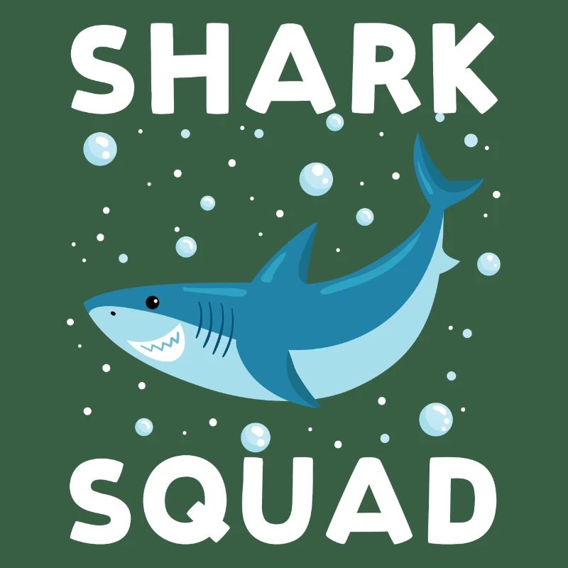 Cool Shark Squad avec planche de surf Summer Vibes