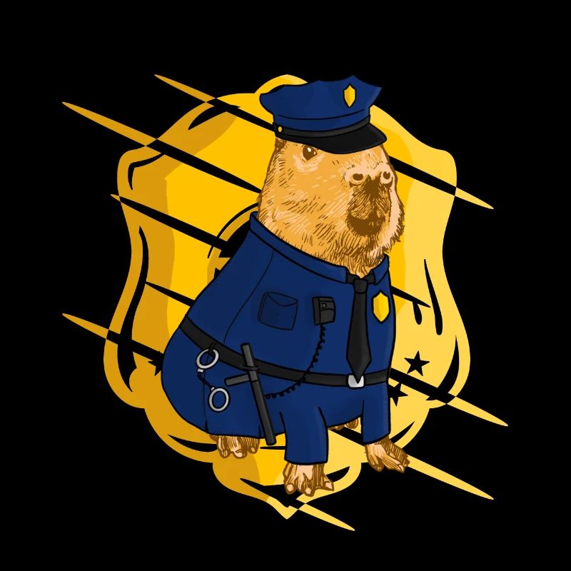 Capybara policeman