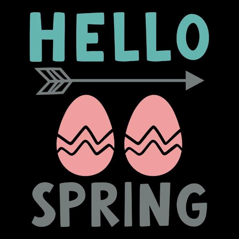 Hello Spring Spring Design with Easter Eggs