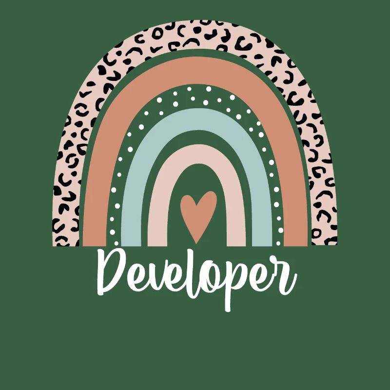 Developer Rainbow Leopard Funny Developer