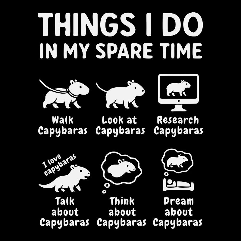 Lustiger Capybara Spruch Freizeit Hobby
