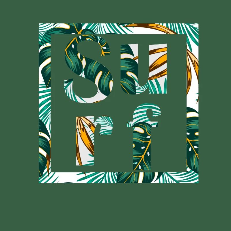 Surf palm tree white windsurfing surfing gift idea