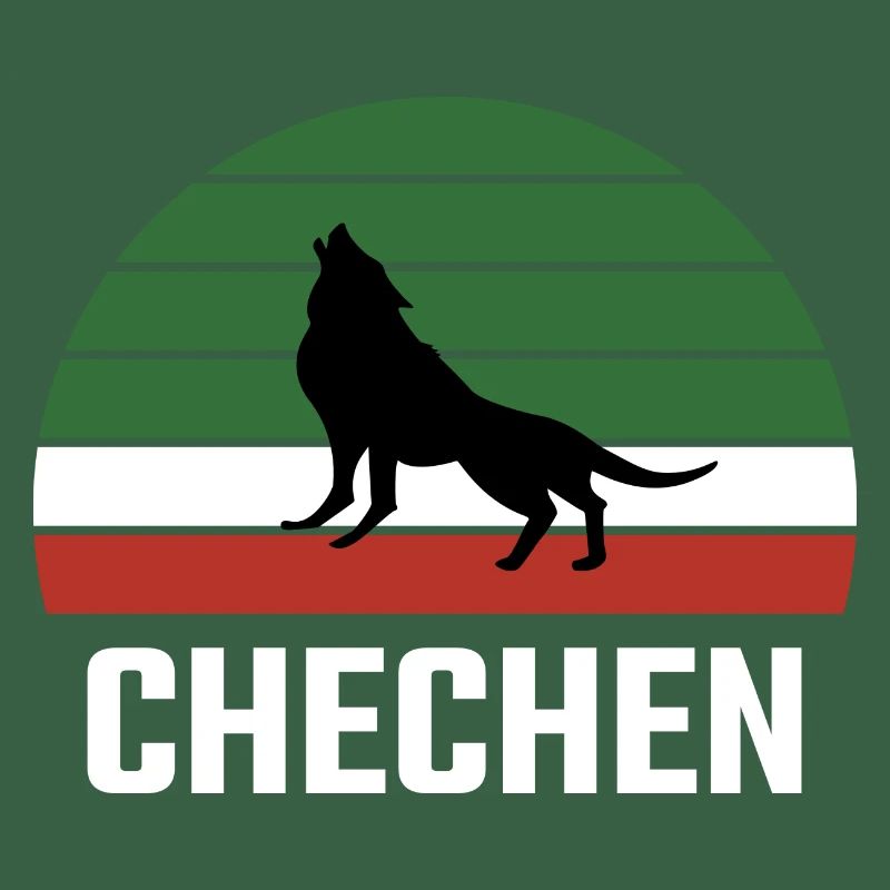 Chechnya Chechen Chechnya Borz Wolf Flag