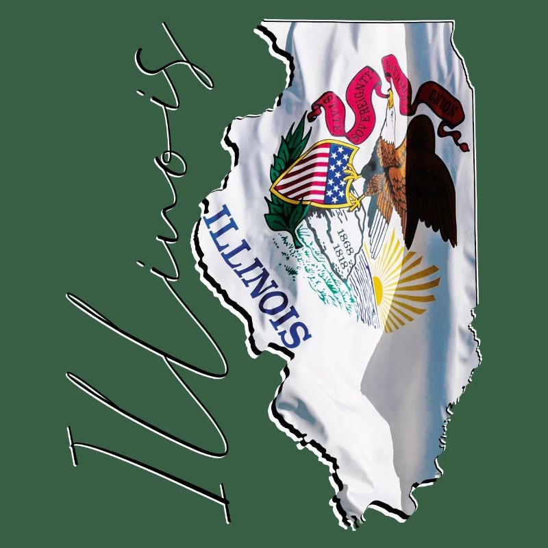 Illinois (États-Unis) | Drapeau réel | Flag Map Script