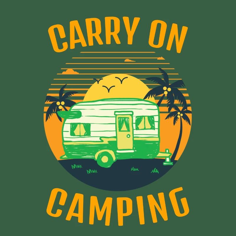 Continuez à camper avec le coucher du soleil