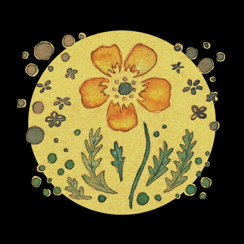 Orangene Blume