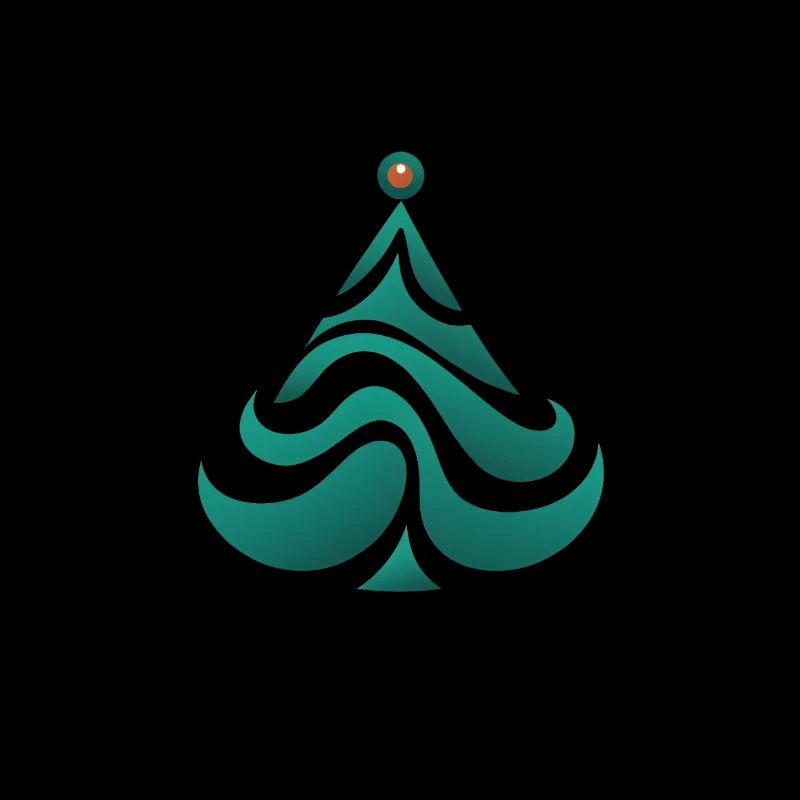 Fir Tree Christmas Tree or Christmas Tree Emblem