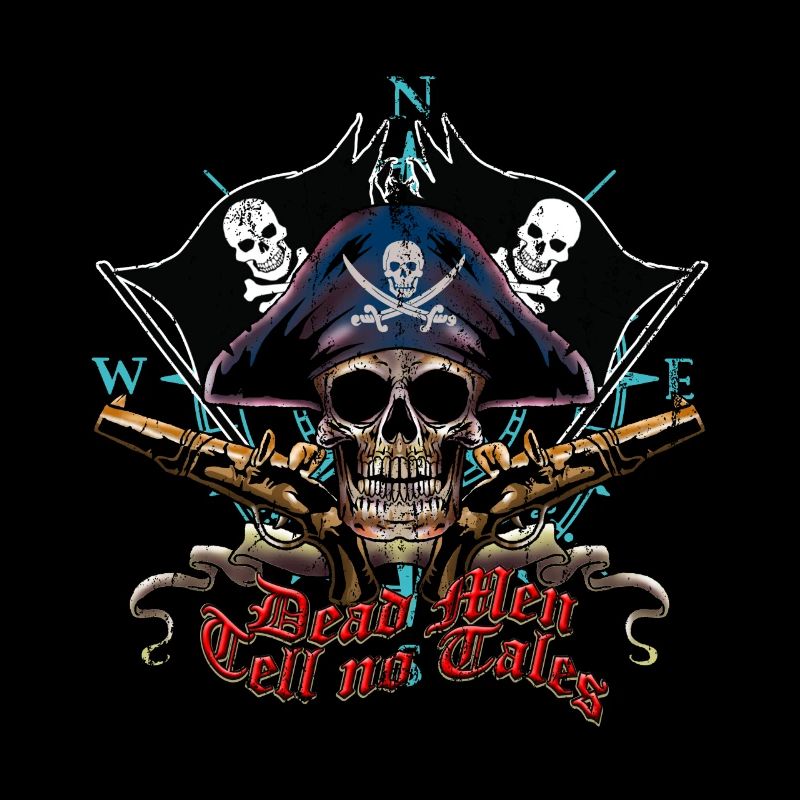 Pirate Skull Guns Dead Men Face Head Bones Gift