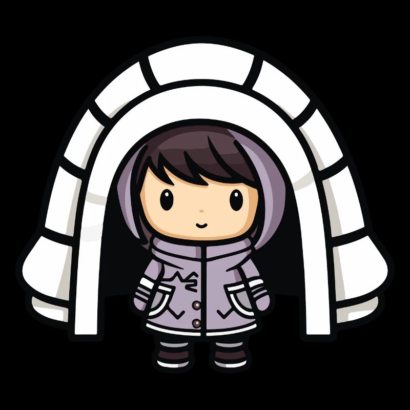 Bande dessinée d’hiver Eskimo Igloo