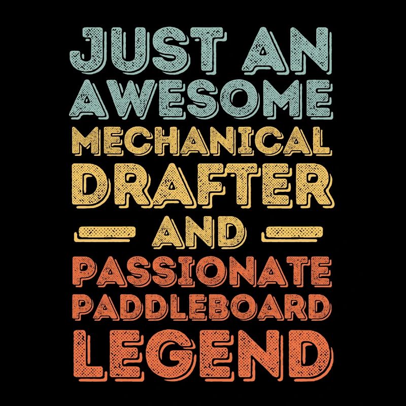 Technical draughtsman paddleboard retro