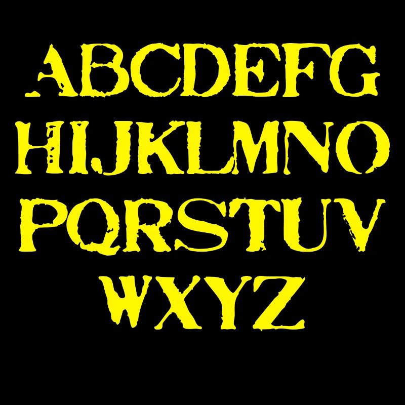 ABC Geschenkidee Alphabet Grundschule Kinder gelb