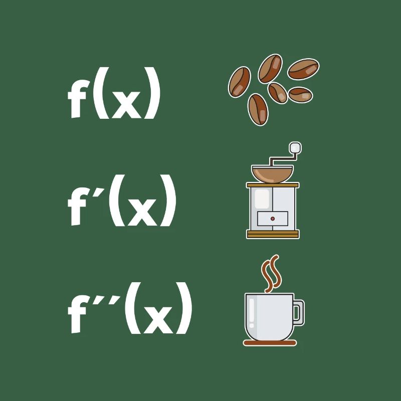 Maths enseignants dérivation de café amants