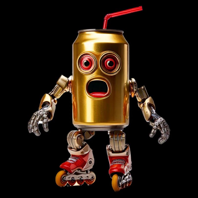 Bierdose mit Strohhalm