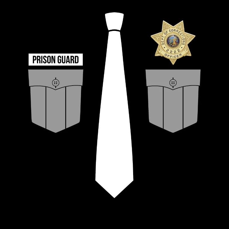 Uniform Correction Officer Police Thin Silver Line