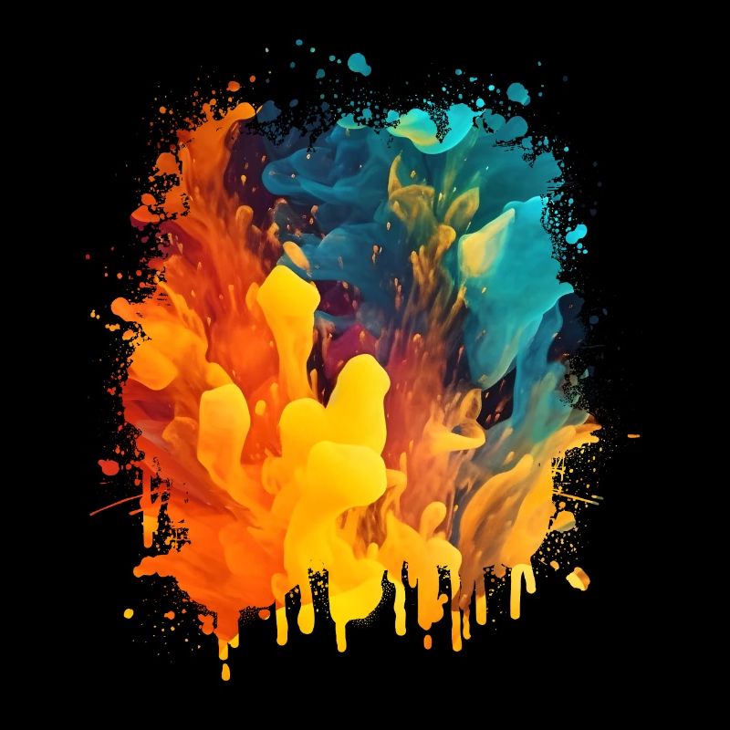 Art abstrait cool: liquide coloré
