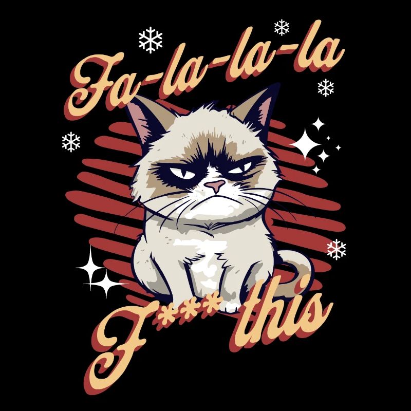 Chat en colère Noël Sarcastique Chat drôle Meme