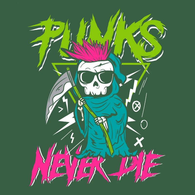 Punks never die | anti establishment skull