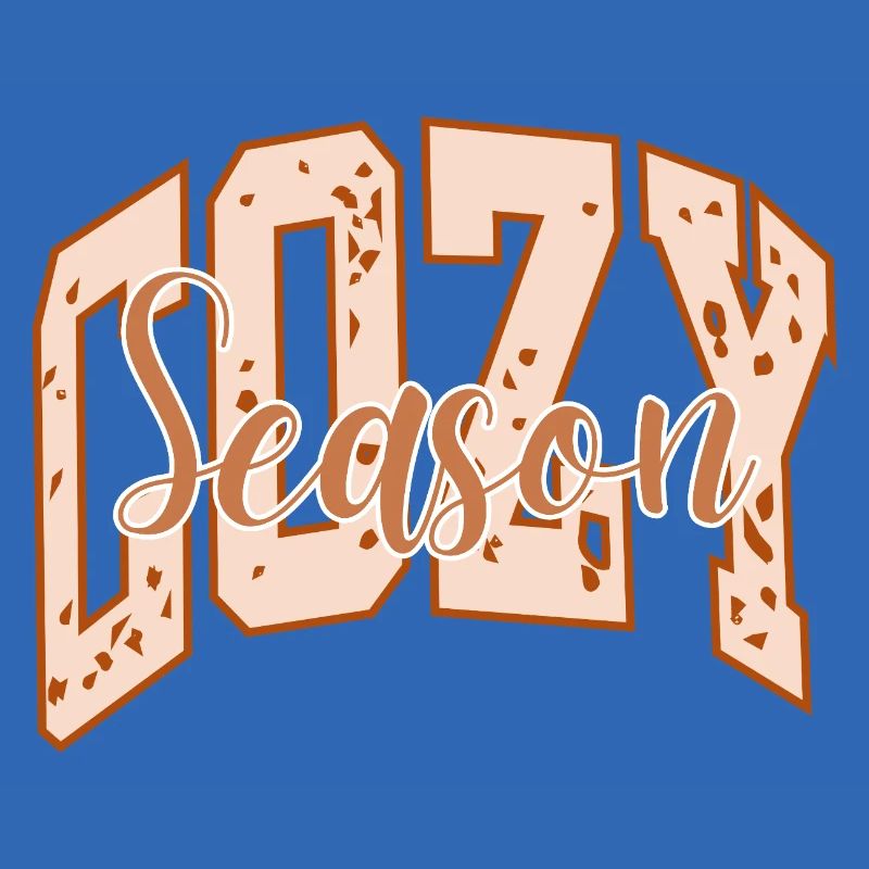 Cozy season exploded pattern and bold typography