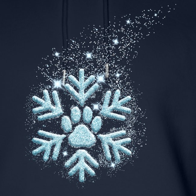 Vorschau: dog paw snowflake - Unisex Bio-Hoodie von Stanley & Stella