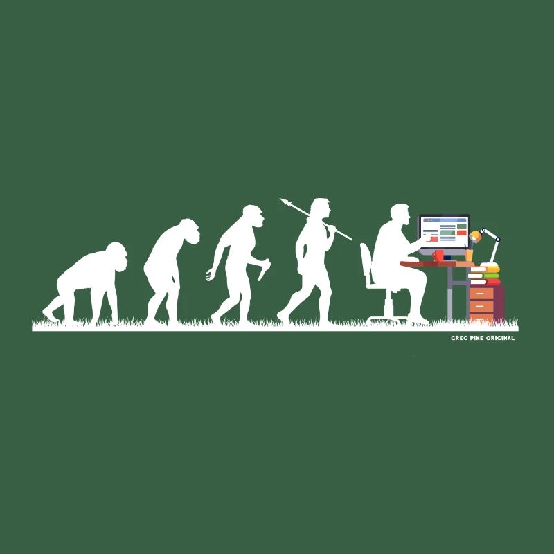 Evolution Nerd Geek Hacker Coder Programmeur