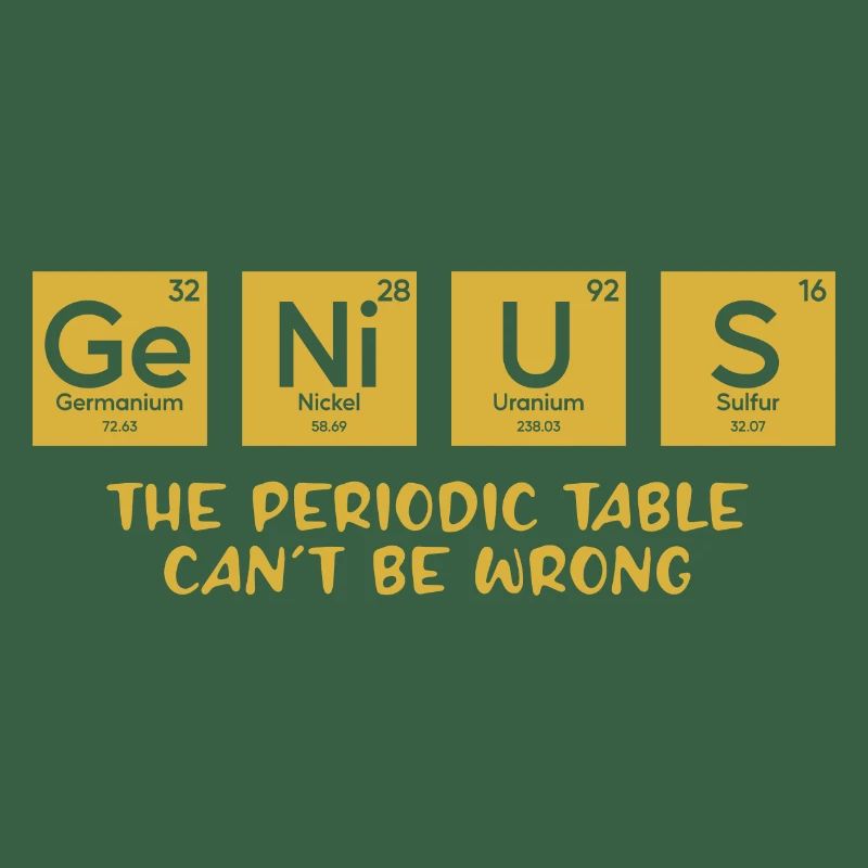 Genius The Periodic Table Can't Be Wrong