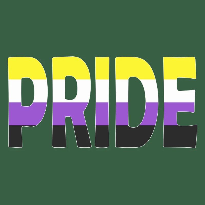 Pride lettering Non-Binary Non-Binary LGBTQ