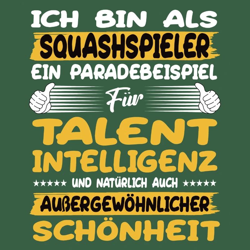 Squashspieler ein Paradebeispiel Squash