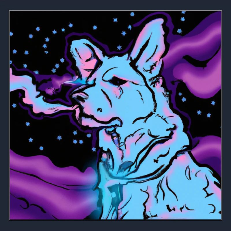 Vapotage de chien dans l’espace.