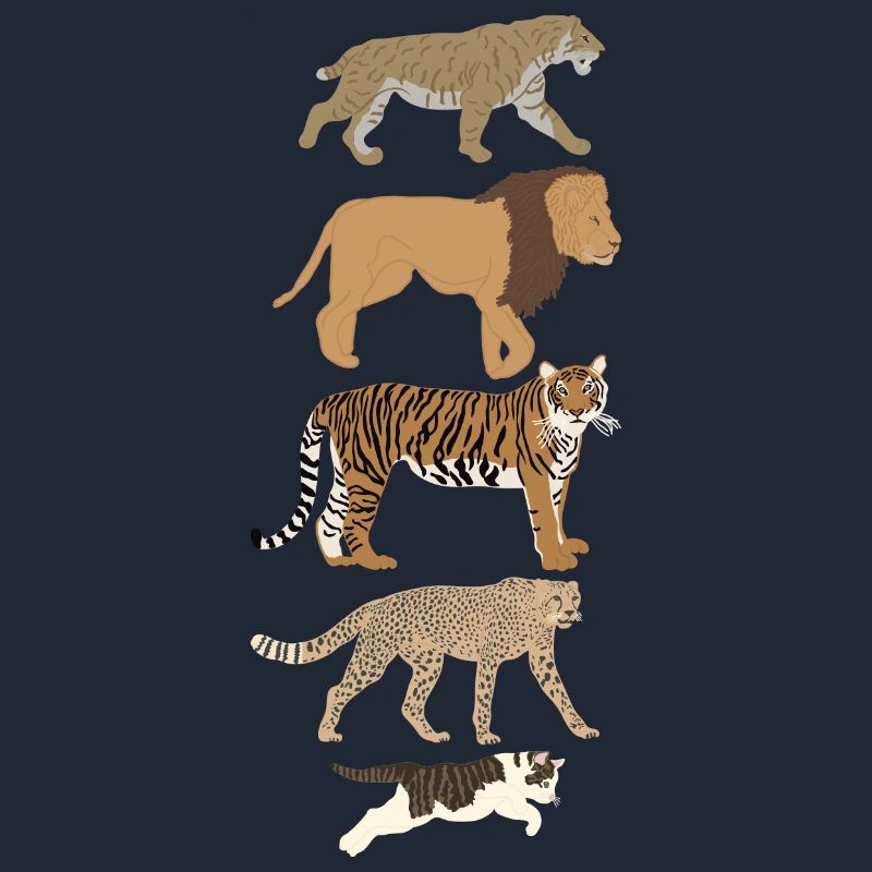 Evolution Cat Lion Cheetah Vertical multicolored