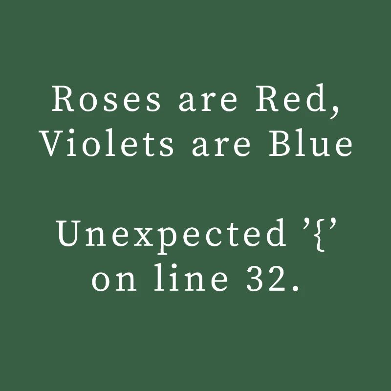 Programming poem, bug