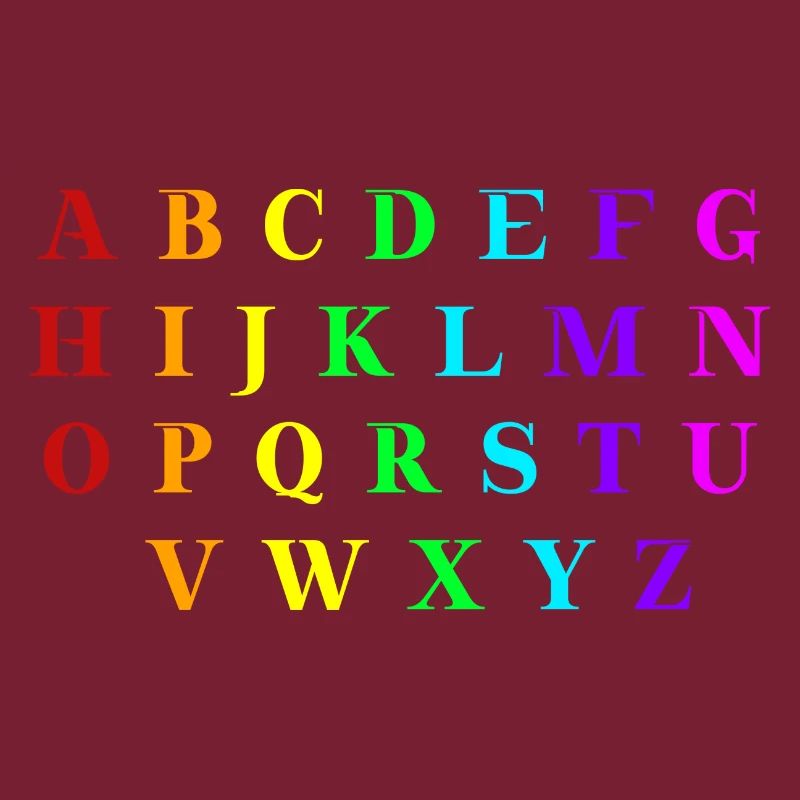 ABC Alphabet Geschenkidee Regenbogen Grundschule