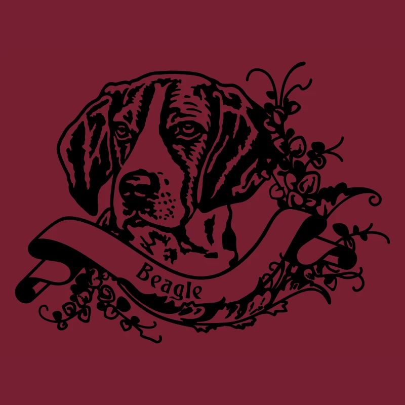 Beagle une bannière rétro