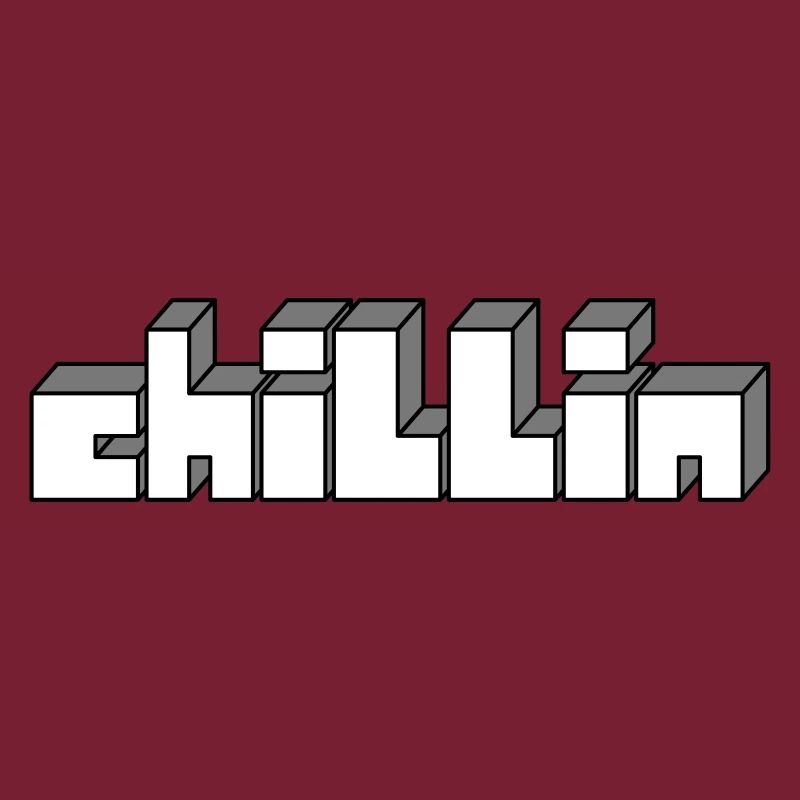 Nur ein einfaches geometrisches einfaches Chillin-Graffiti