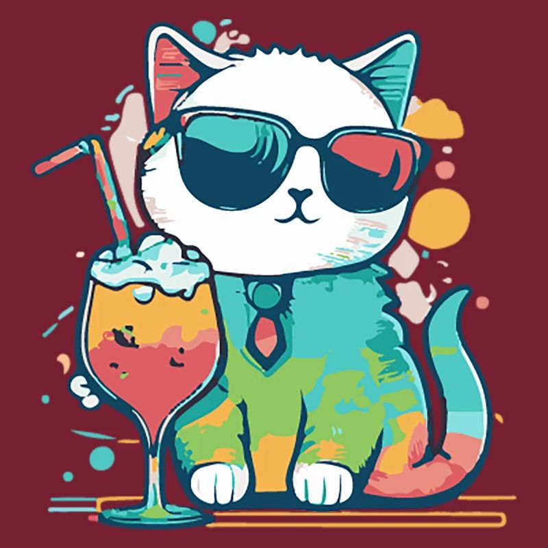 Le chat le plus cool de la plage