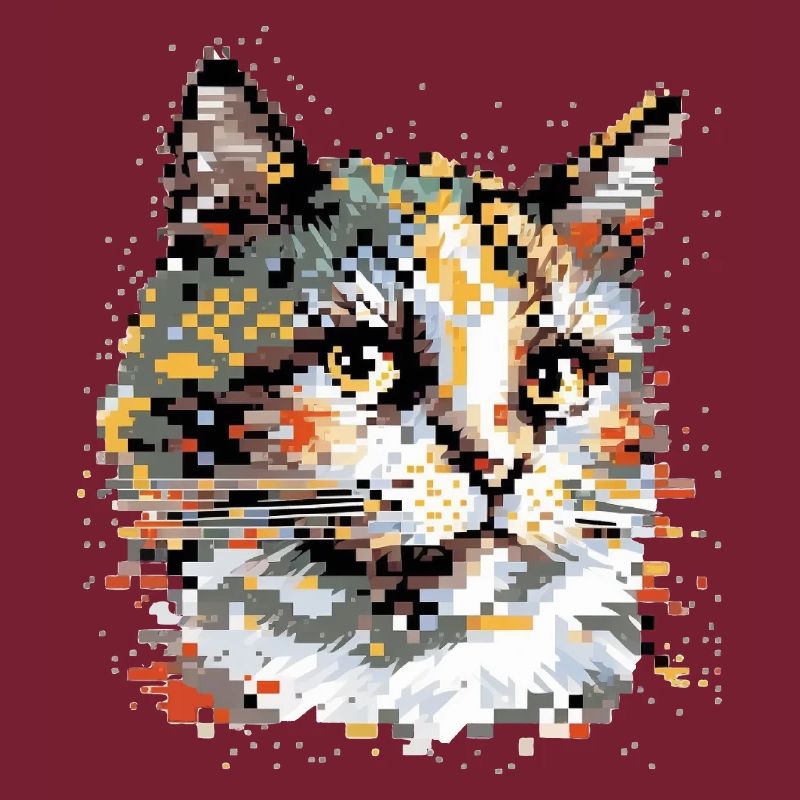 Pixel-Art Katze