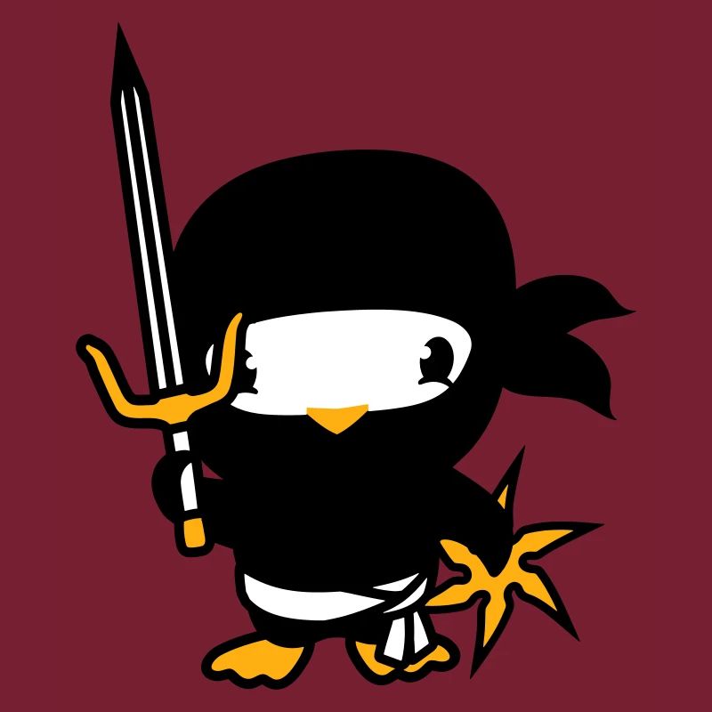 Oiseau Ninja Combattant Assassin Épée Ninja Star