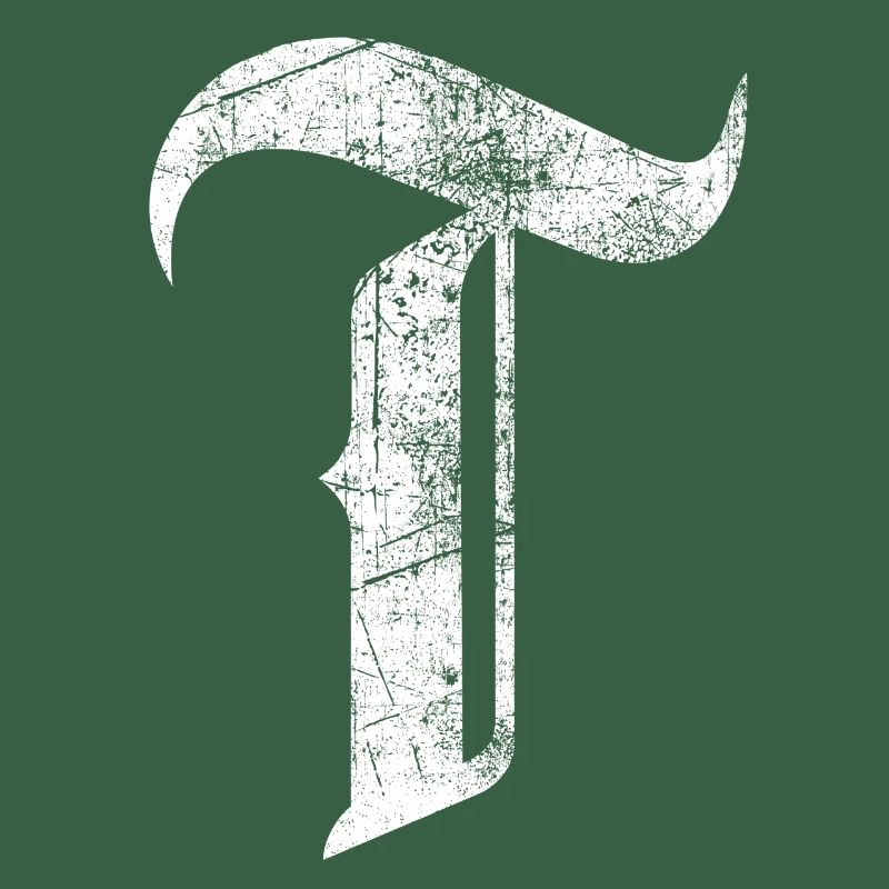 Tshirt alphabet initial T