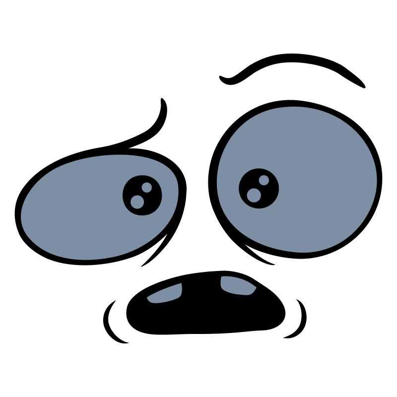 Skeptical confused comic face