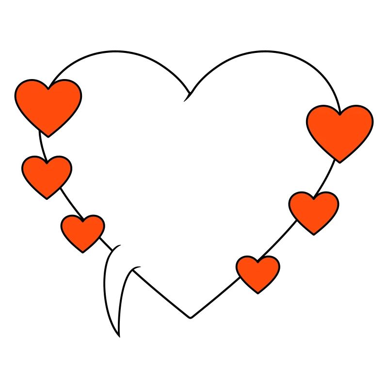 Speech Bubble with Hearts 3