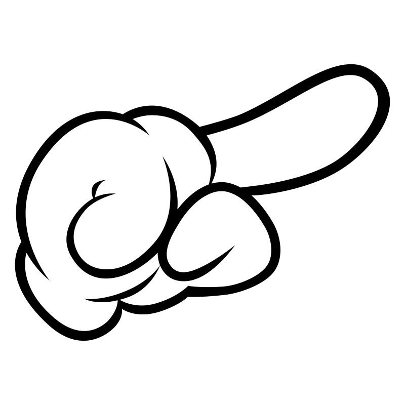 Comic Hand Pointing (Right)