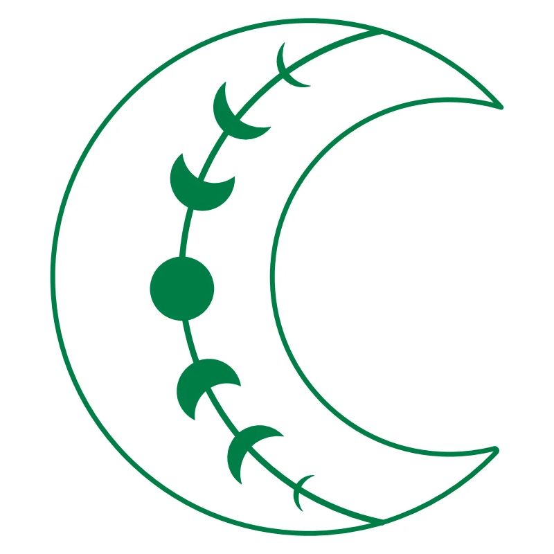 Große einzelne BOHO-Halbmondphasen