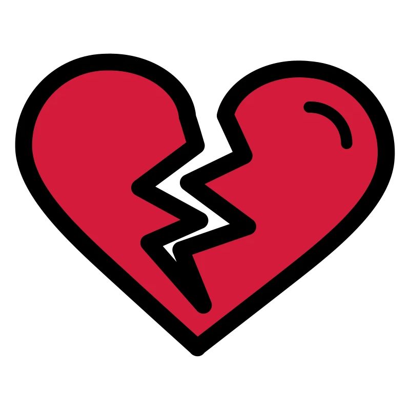 Broken heart, heartache sadly in love