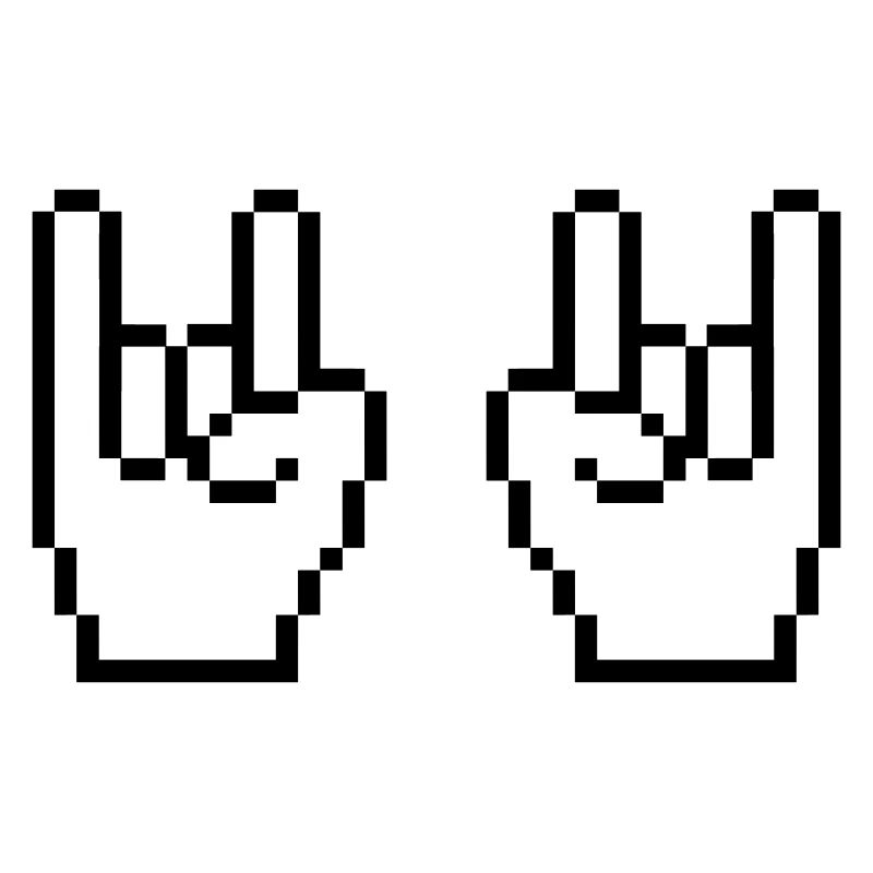 Rock Pixel Hands